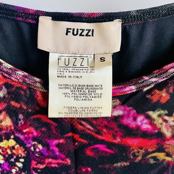 Fuzzi GAULTIER Purple Paisley Graphic Print Slinky Bodycon Dress Size S - Picture 6 of 6